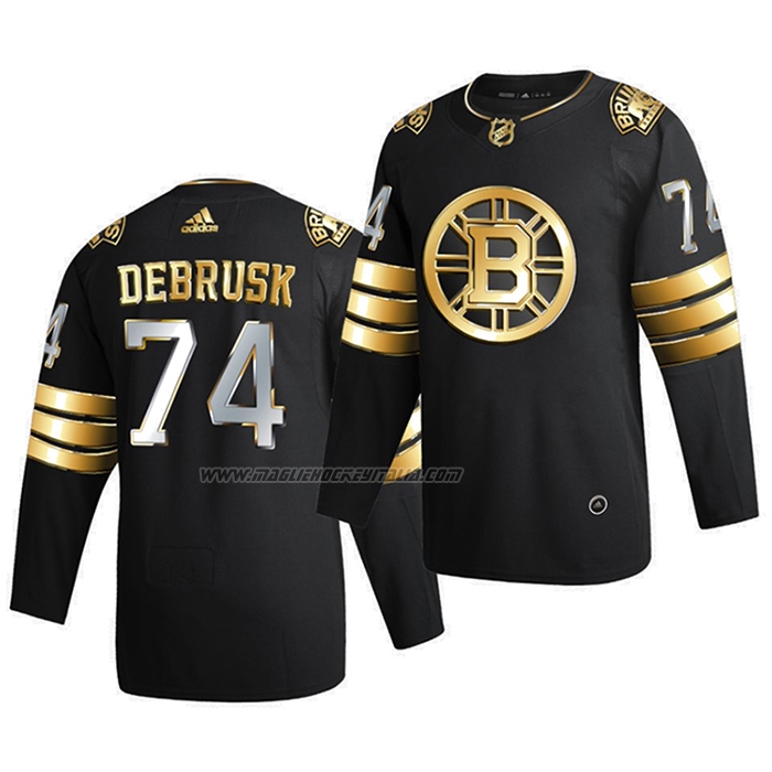Maglia Hockey Golden Edition Boston Bruins Jake Debrusk Limited Autentico 2020-21 Nero